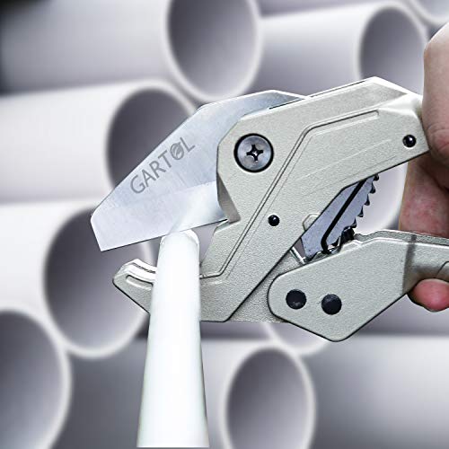 GARTOL Pipe and Tube Cutter - Ratcheting Hose Cutter One-hand Fast Pipe Cutting Tool for Cutting up to1-5/8 inch PEX,PPR,PVC,Aluminium Plastic Pipe, Suitable for Plumbers,Home Working - Thumbnail 6