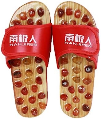yffsfzk Massage Slippers Agate Stone Pedicure Shoes Women's Foot Massage Shoes Summer Indoor Sandals and Slippers
