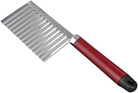 Stainless Steel,Plastic Handle Potato Wavy Edged Knife Kitchen Gadget Cutting Peeler Cooking Tools Accessories
