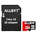 ALLBYT Micro SD Card 32GB Class 10 Micro SD Card with Adapter, TF Memory Card Compatible Smartphone, Tablets, DSLR and HD Camcorder (Black/Red)