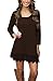 Our Precious Women's Long Sleeve Tunic Lace Stitching Trim Casual Dress