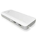 Portable Charger, 15000mAh Emnt Dual USB Port Power Bank High Capacity Smart Charging Quick Charge Technology External Battery Pack Fit iPhone, iPad, Samsung, MP3 Most USB Devices-Gray