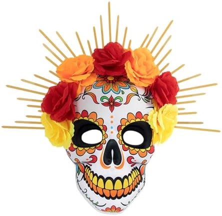 Set De 7 Accesorios Día De Muertos – Diadema Con Velo, Medias Esqueleto Largas, Guantes Calavera Y Tatuajes Temporales, Ideal Para Halloween Y Cosplay