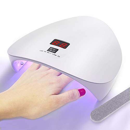 Nail Dryer, VersionTECH. Nail Lamp, UV LED Gel Nail Lamp with Nail File, 45W Curing Light to Manicure Pedicure Gel Nail Polish Starter Kit with Sensor 99s Timer for Gel Nail Polish Nail Art Nail Salon