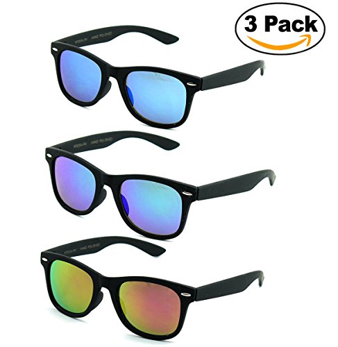 Newbee Fashion - Kids 80's Classic Vintage Retro Style Mirrored Lens Camo Design Fashion Sunglasses Camouflage