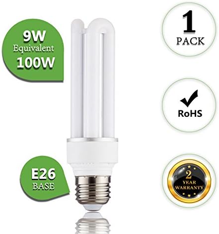 9 Watt LED Corn Bulb 900 lumen 100 Watt Equivalent 360° Beam Angle E26 Medium Screw Base CFL Bulb LED Street &amp; Area Light for Outdoor Garage Factory Warehouse Barn, 3000K(Soft White) Glow