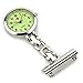 WZC Silver Nurses Lapel Pin Watch with Luminous Hands and Dail
