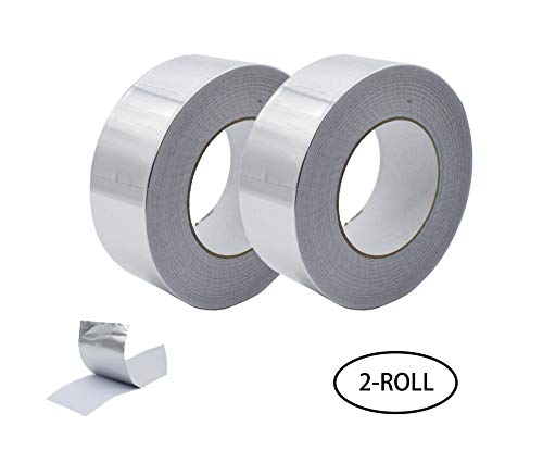 Aluminum Foil Tape, SSC Aluminum Reflective Air Duct Tape, Adhesive Professional Heavy-Duty Aluminum Tape Foil for HVAC, Pipe, 2 in x 55 yd(3.9mil), 2 Packs