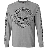 Harley-Davidson Men's Shirt, Hand Made Willie G Skull Long Sleeve 30294032