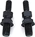 Kuryakyn 1891 Motorcycle Handlebar Accessory: Mirror Adapters for Honda, Indian, Kawasaki, Suzuki, Victory Motorcycles, Gloss Black, 1 Pair