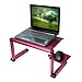 Furinno MP01-PI Mousepad Attachable to Aluminum Folding Laptop Tray Stand, Pink