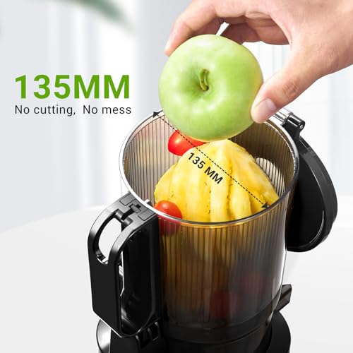 AMZCHEF Automatic Slow Juicer Machines 250W Free Your Hands 135MM