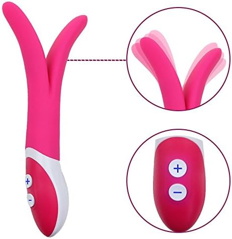 Lionear Double vibration multi-speed waterproof silicone massage G point vibrator for woman / man (Pink)