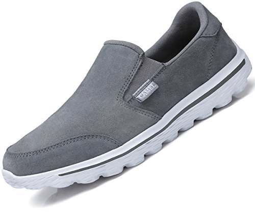 Camel crown mens loafers slip on walking shoes breathable leather…