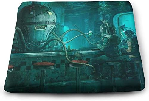 MODREACH Memory Foam Seat Cushion Tailbone/Sciatica Back Pain Relief - Office Chair Wheelchair Car Seat Cushion -Steampunk Octopus Video Game Art Nautical