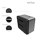 Spinido Dual Bay USB 3.0 Hard Drive Docking Station with Offline Clone Function Hard Drive Reader for 2.5 Inch and 3.5 Inch HDD SSD SATA (2 x 6TB Support, Black) (2.5&3.5)