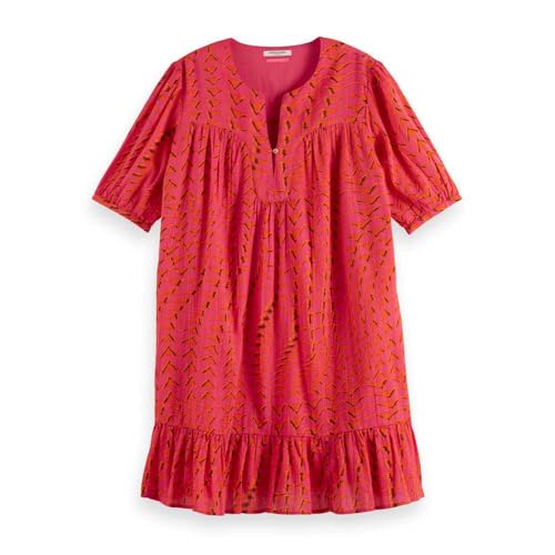 Printed Crinkle Mini Dress