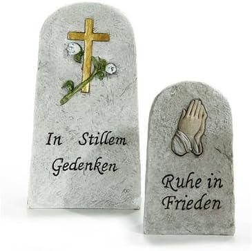 2 x Grave Stone Bereavement Jewelry 16 cm Stone