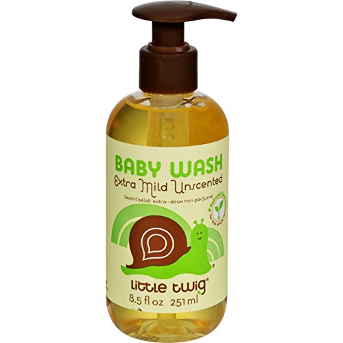 Little Twig Extra Mild Fragrance Free Baby Wash (Pack of 2) with Aloe Vera Leaf Juice, Chamomile Flower Extract, Vitamin B5 and Jojoba, 17 fl. oz.