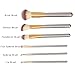 Angeltyr Makeup Brushes Set - Foundation Contour Eyebrow Eyeliner Eyelash Lip Powder Brush (12pcs, Champagne)