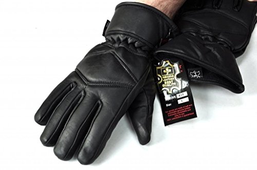 Large Motorcycle Gloves Genuine Leather Thinsulate Winter Gloves Police Gloves