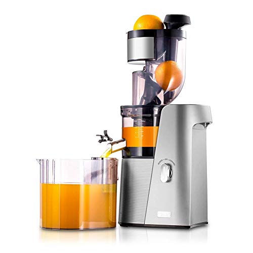 SKG Cold Press Juicer High Yield Juice Extractor, Quiet Anti-Oxidation Easy to Clean 36 RPM 250W AC Motor & Large 3.15â€Turn Over Wide Mouth the Best Fruit and Vegetable Slow Masticating Juicer Mother
