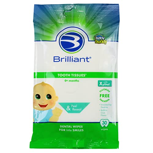 Brilliant Wipe N Brush 2 Silicone Toothbrushes and 30 ct. Tooth