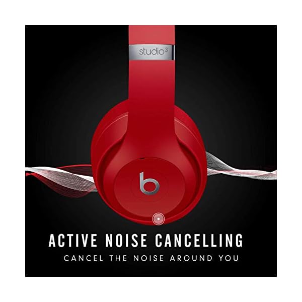 Beats-Studio3-Wireless-Noise-Cancelling-Over-Ear-Headphones-Apple-W1-Headphone-Chip-Class-1-Bluetooth-Active-Noise-Cancelling-22-Hours-Of-Listening-Time-Red-Previous-Model Beats Studio3 Wireless Noise Cancelling Over-Ear Headphones - Apple W1 Headphone Chip, Class 1 Bluetooth, Active Noise…