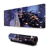 Gaming Mouse Pad with Wrist Support,Slimline Mouse Pad,Computer Mouse Pad,Stitched Edges(Wlop Ghost Blade)-Angel Princess