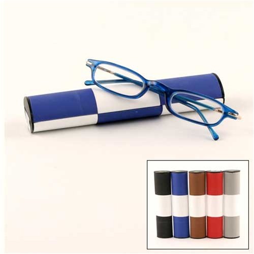 Fashion Spring Hinge Plastic Frame Reading Glasses with Magnetic Checkboard Case