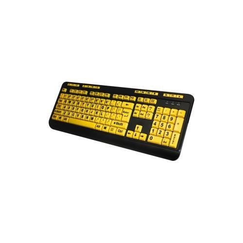 Adesso AKB-132UY EasyTouch 132 - Florescent Yellow Multimedia Desktop Keyboard