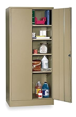 Edsal 1ufe3 Storage Cabinet Tan 78 In H 36 In W Science Lab Cabinets Amazon Com Industrial Scientific