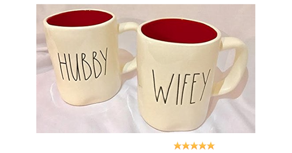 rae dunn wifey and hubby mugs