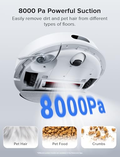 roborock Q7 L5 Robot Vacuum and Mop Combo, 8,000Pa Suction, Upgraded from Q5 Pro, Dual Anti-Tangle System, LiDAR Navigation, No-Go Zones, Self-Charging Robotic Vacuum Cleaner, White