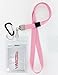 VAS Waterproof Cruise N Travel Cash, ID, Credit / Debit Card & Key Holder - PINK Deluxe Lanyard #5 Carabiner With RFID Protection -