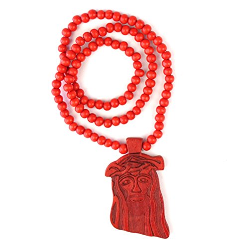 Buy Wooden JESUS Piece Rosary Necklace 