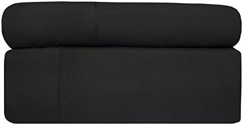 Aurora Bedding #1 Best Selling 1800 Series 6 Piece Bed Sheet Set with Deep Pocket, Full, Black
