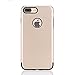 iPhone 7 Plus Case, Moonmini Shockproof Slim Fit 2 in 1 Dual Layer Armor Protective Shock Absorbing Hybrid Defender Cover for iPhone 7 Plus - Golden