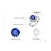 JewelryPalace Created Blue Sapphire Engagement Princess Diana Kate Middleton Ring 925 Sterling Silver