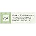 Tailored Green Elegance Designer Rolled Address Labels with Elegant Plastic Dispenser