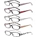 Kerecsen 5 Pack Reading Glasses for Women and Men Spring Hinge Ladies Readers (5 Pack Mix Color, 2.50)
