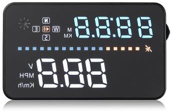 Car 3.5 Inch OBDII Interface HUD Head Up Display Real-time Voltage Driving Distance Monitor