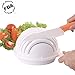 Salad Maker in 60s , Salad Cutter Chopper Bowl, Vegetable Slicer and Spinner, Made of High Grade Food ABS, Save Time Easy to Clean and Storage