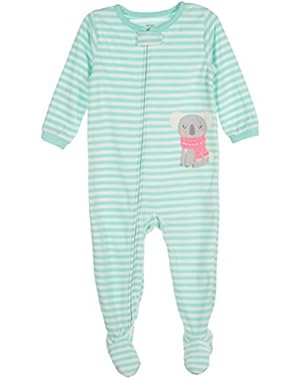 Baby Girls' Striped Fleece Footie (Baby) - Koala!
