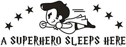 A Superhero Sleeps Here Wall Decals Children's Room Home Decoration DIY Living Bedroom Decoration Wallpaper Kids Room Gift