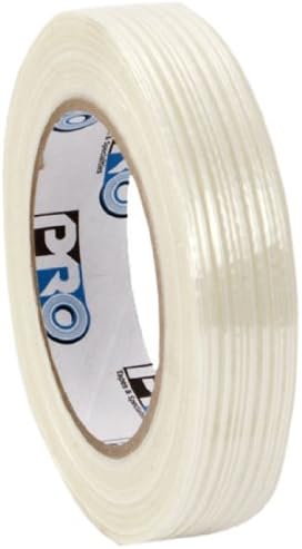Pratt Plus 0011803460M Fiberglass General Purpose Standard Filament Tape, 100 lbs/inch Tensile Strength, 60 yds Length x 3/4" Width, Clear (Pack of 12)
