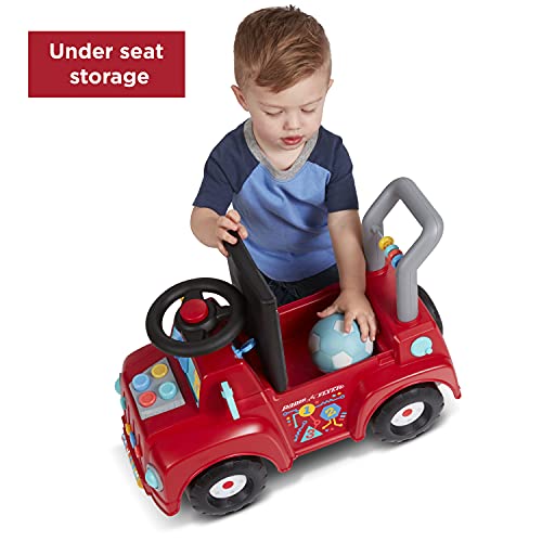 Radio Flyer Tinker Truck With Lights & Sounds, Toddler Ride On Toy, For