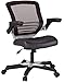 Modway Edge Mesh Back and Vinyl Seat Office Chair In Brown With Flip-Up Arms - Perfect For Computer Desks