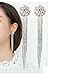 Generic Fashion Elegant Women Bridal Silver Non-Pierced Clip on Tassel Dangle Earrings