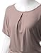 Doublju Loose Fit Shirring Dolman Blouse Top for Women with Plus Size